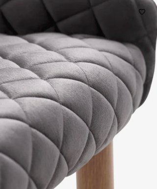 Silla de comedor tapizada gris