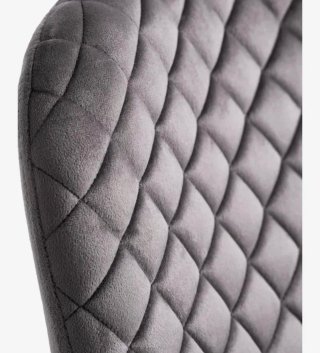Silla de comedor tapizada gris