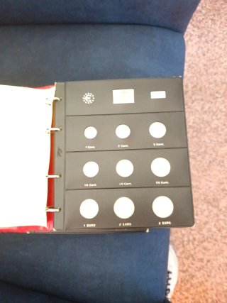Álbum para monedas con 10 hojas pardo