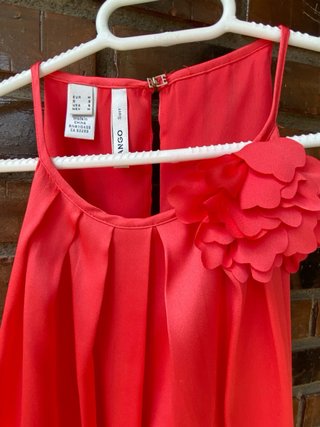 Vestido coral Mango