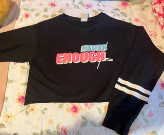 Sudadera Crop Top Never Enough Talla S