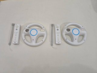 2 Mandos Wii + 2 Volantes Wii + 2 Correas