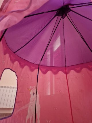 Tienda de campaña infantil castillo rosa