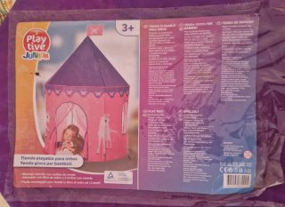 Tienda de campaña infantil castillo rosa