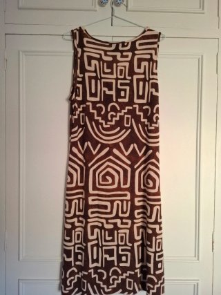 Vestido Verano H&M Estampado Marrón Talla L/XL