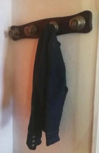 Perchero vintage madera y metal