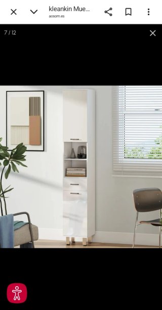 Mueble auxiliar blanco salón/habitación/baño