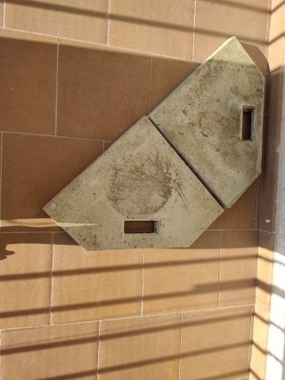 Bases para sombrilla de hormigón