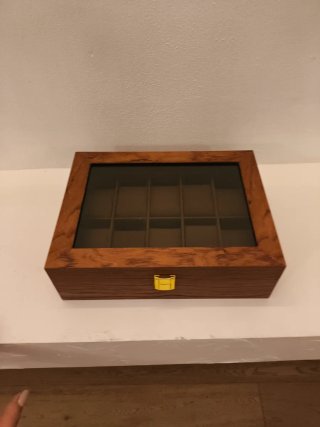 Scatola porta orologi in legno con 10 posti