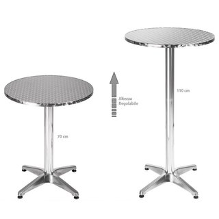 Mesa Bar Bistró alta De Aluminio Redonda Mesa De J
