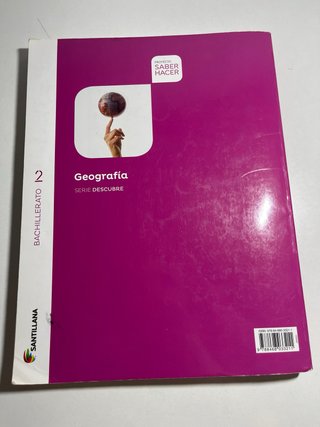 Libro geografía 2bach Santillana + cuadernillo