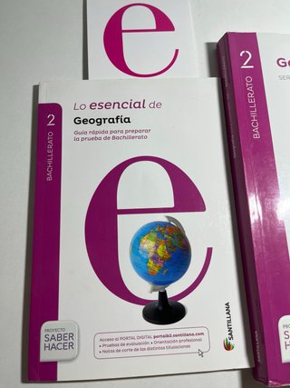 Libro geografía 2bach Santillana + cuadernillo