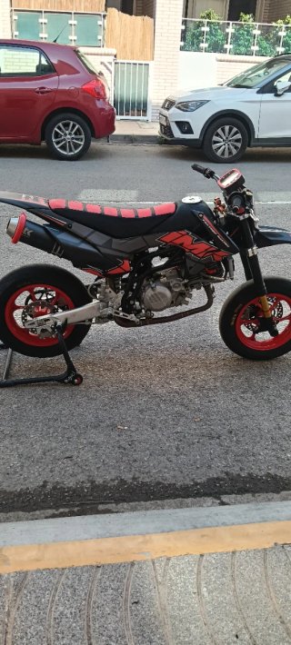 Pitbike Motocross/Supermoto Negra y Roja