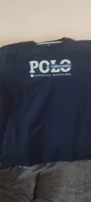 Camiseta Valecuatro Polo Oficial Hombre Negra