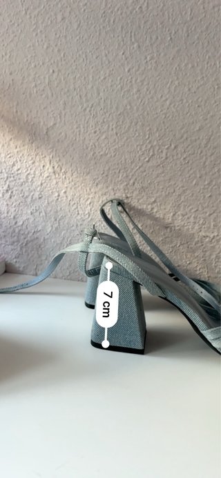 Sandalias tacón Pull&Bear azules