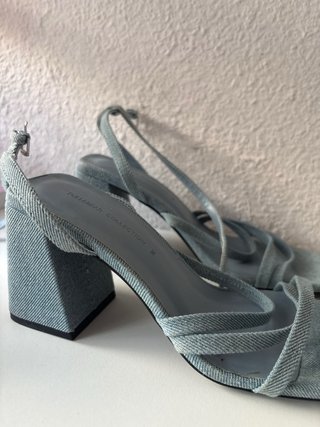 Sandalias tacón Pull&Bear azules