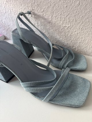 Sandalias tacón Pull&Bear azules