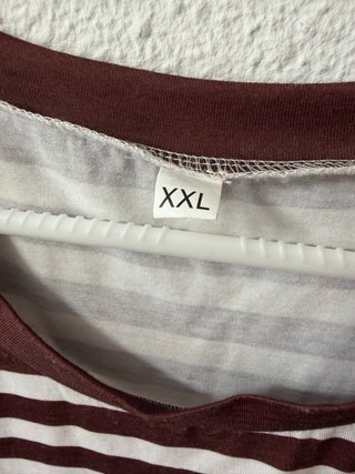 Camiseta Rayas Marrón y Blanca Talla XXL