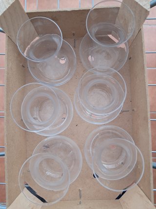 Jacintero o jarrón de cristal transparente