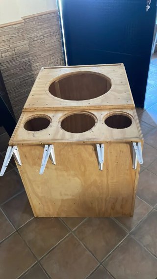 Cajón para altavoz de madera