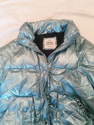 Chaqueta acolchada brillante niña