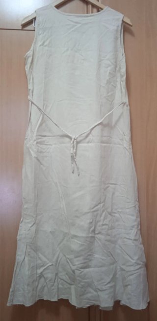 Vestido vintage largo crema