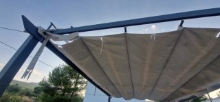 Pérgola de aluminio gris 400x282cm