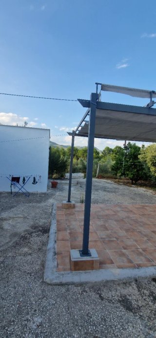 Pérgola de aluminio gris 400x282cm