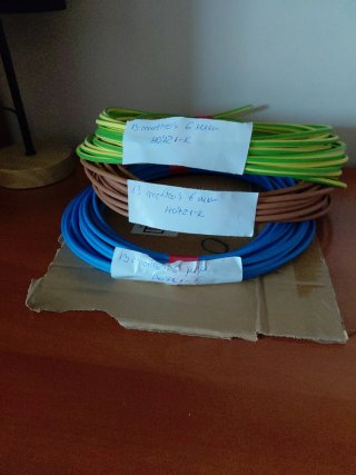 Cable Eléctrico 13m H07Z1-K (3 Colores)