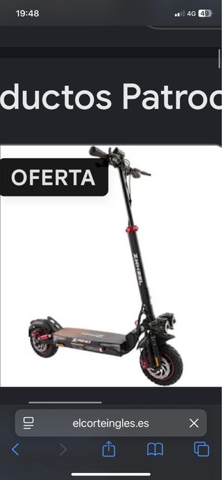 Patinete eléctrico 56 km/h