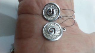 Pendientes de plata con espiral vintange