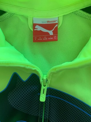 Casaco desportivo Puma amarelo florescente e preto