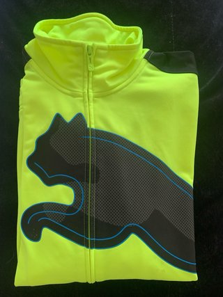 Casaco desportivo Puma amarelo florescente e preto