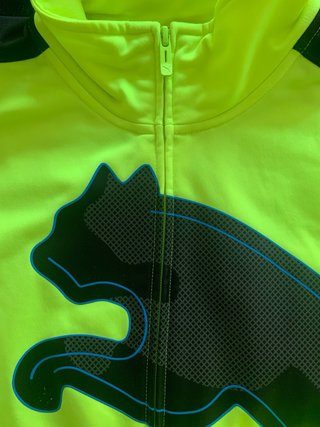 Casaco desportivo Puma amarelo florescente e preto