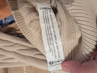 Jersey de punto trenzado beige Talla M