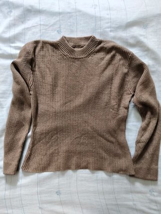 Jersey marrón de canalé