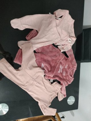 Conjunto bebé 0-3 meses rosa