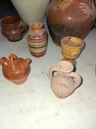 Barro cocido antiguo botijos retro jarras MBM 1