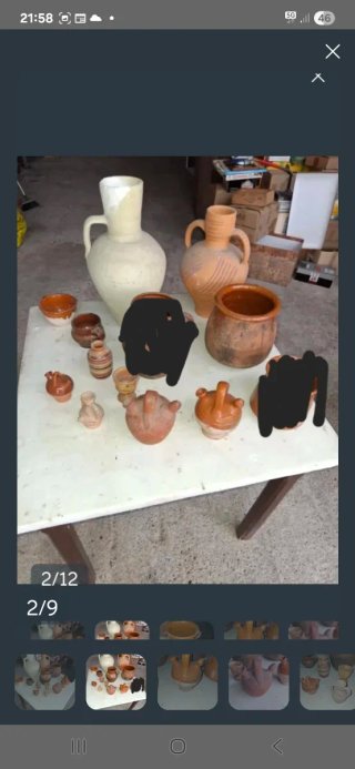 Barro cocido antiguo botijos retro jarras MBM 1