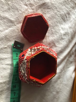 Joyeros mini dorados y rojos