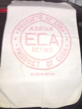 Saco Vacío Antiguo ECA Azúcar Refino Cuba