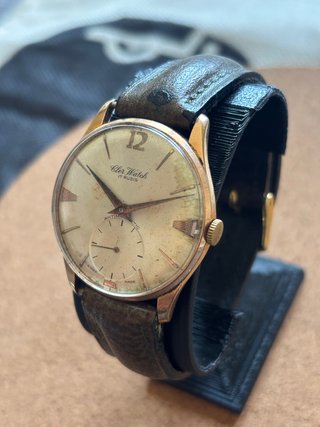 Reloj Cler Watch Suizo Vintage Esfera Envejecida