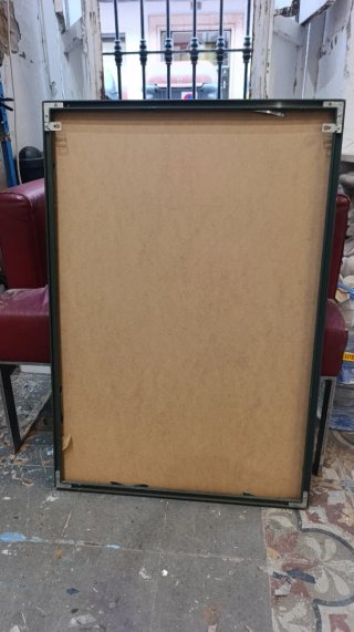 Marco de aluminio verde oscuro  con cristal 55x80