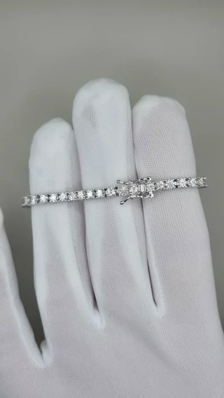 Pulsera Tennis Plata 925 y Moissanitas 17,8cm