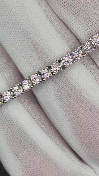 Pulsera Tennis Plata 925 y Moissanitas 17,8cm
