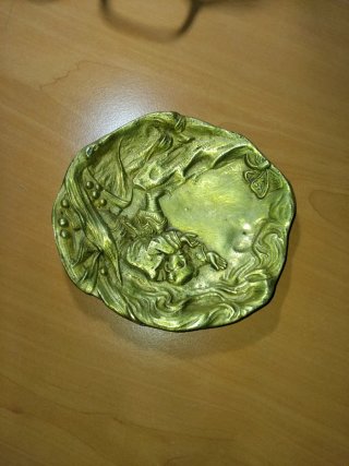 Cenicero/Plato Metal Art Nouveau