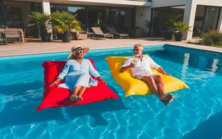 Puff Piscina Rojo