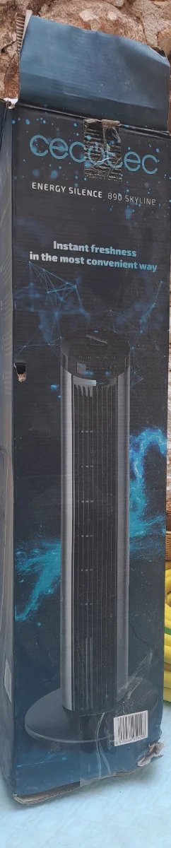 Ventilador Cecotec Torre Negro/Plata