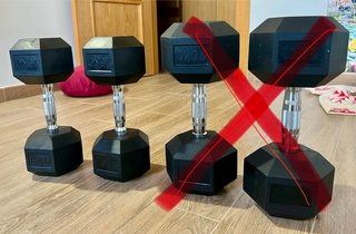 Mancuernas Hexagonales 15kg (Par).