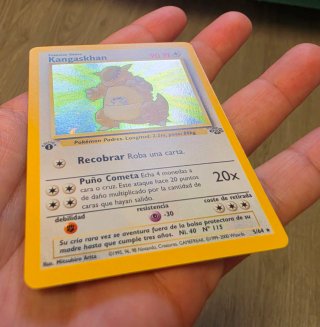 Kangaskhan holo jungla 1ed esp cartas pokemon